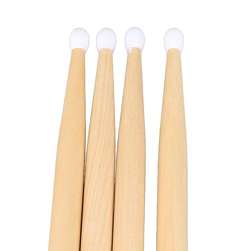 Baquetas de batería de madera de arce 7A con punta de nylon miniatura 6