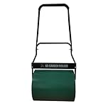 HYGRAD BUILT TO SURVIVE 65L Heavy Duty Garden Lawn Roller Sand Water Filled Barrel Metal Drum For Grass Seed with Removable Drain Plug, Scraper Bar, Heavy Duty Metal Lawn Push Rolling Tool Leveller