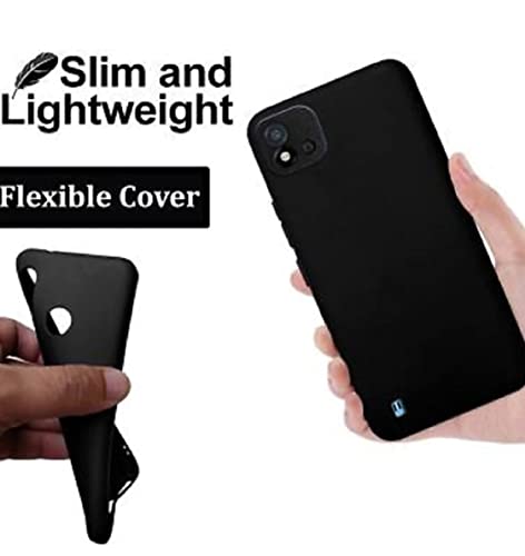 Image of Mobile Back Cover Case for Realme C11 (Silicone Case|CameraProtection|Black SC1510)