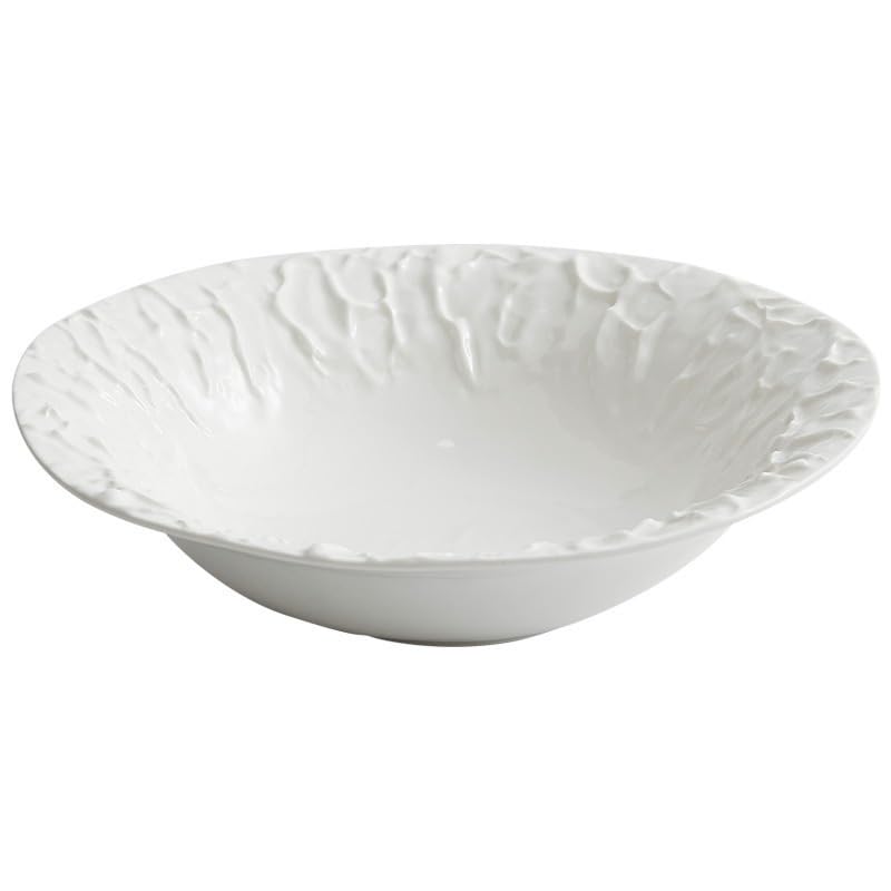 Talerz obiadowy biała ceramiczna miska na zupę, miska do sałatki, miska na makaron, talerz, kreatywna zastawa stołowa do restauracji, talerze do sałatek (8 cali)