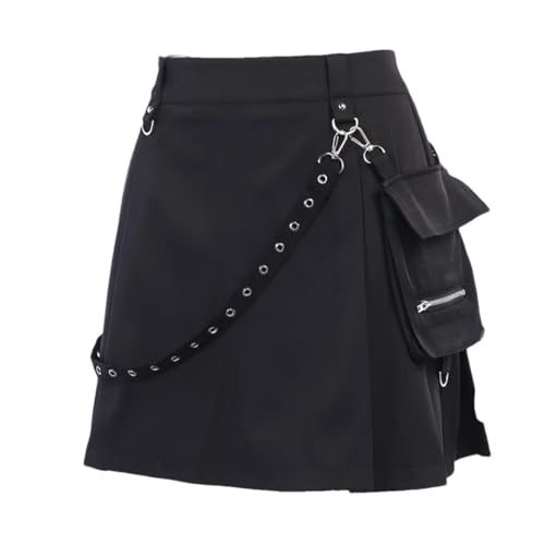 Womens Lace Ruffle Mini Harajuku Grunge Plaid Pleated Japanese Lolita Streetwear Skirt