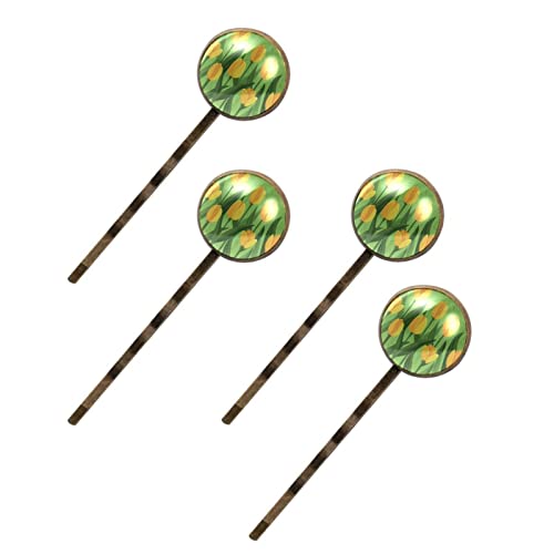 Barrettes à cheveux tulipe jaune : fixation forte et design floral
