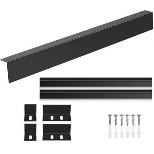 Dcnhfdsw 30inch Slide-in Range Rear Filler Kit,StoveGap Filler Strip, Stainless Steel Backsplash for Stove, Stove Trim Kit Black