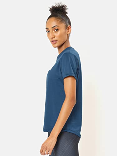 Image of Solid Active T-Shirt with Logo | Women's Gym T-Shirts | Lightweight | High-Performance Workout Wear (CS700440XXL Teal)
