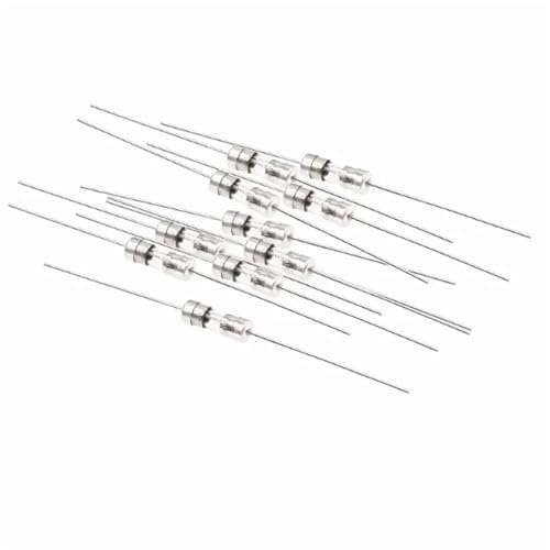 Fusible verre 3.6x10mm action rapide 0.5A 250V avec broche pour carte electronique (lot de 10)