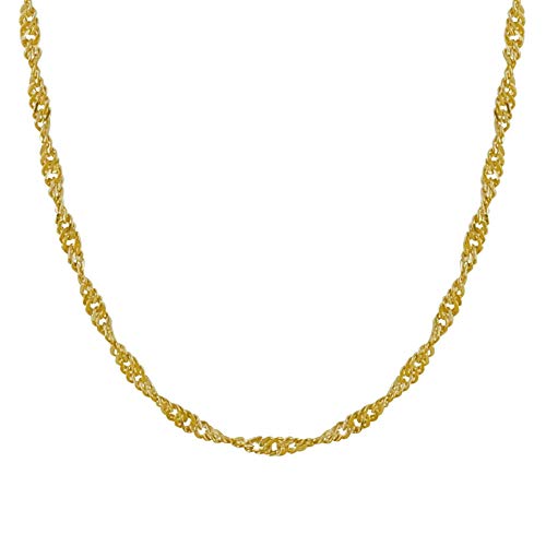 Collier plaqué or maille torsadée Les Poulettes Bijoux, finition haute joaillerie