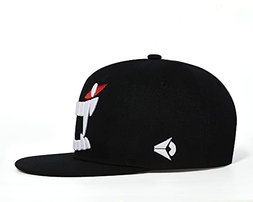 Image of Quanhaigou Snapback Hat for Men Women,Hip Hop Style Colorful Flat Bill Hats Teens Adjustable Baseball Cap