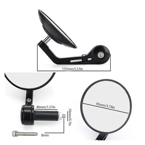 Espejo retrovisor de motocicleta Cafe Racer para solucionar la falta de visibilidad 3