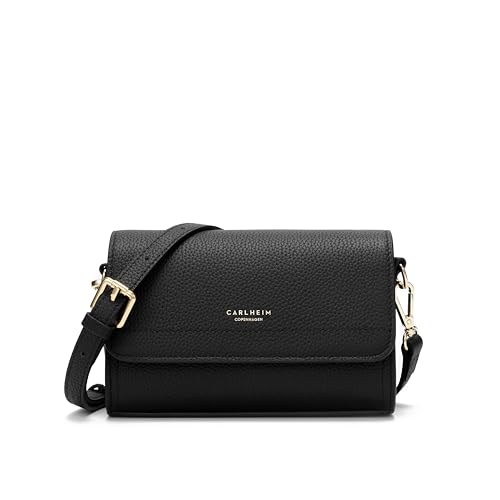 Sac à main en cuir véritable noir Carlheim Scarlett Gotland