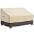 MR. COVER Outdoor Couch Cover Waterproof, Patio Furniture Covers for 2-Seater Couch, Fits up to 60"W x 35"D x 35"H, Moisture-proof & UV-protection, Brown & Khaki