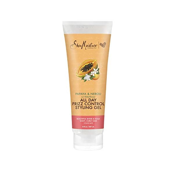 SheaMoisture Frizz Control Styling Gel for Curly Hair Papaya and Neroli Alcohol Free Hair Gel Oz, 8 Ounce