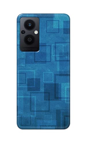 Image of Printed Hard Back Cover Case for Oppo F21 Pro 5G | Oppo F21s Pro 5G | Oppo Reno 7Z 5G Back Cover (Plain Azure Blue) -702