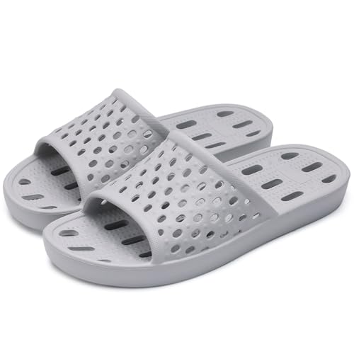 Image of Litfun Shower Shoes for Women Non-Slip Quick Dry Shower Slippers Lightweight Pool Sandals with Drain Holes for College Dorm, Beach, Bathroom & Gym