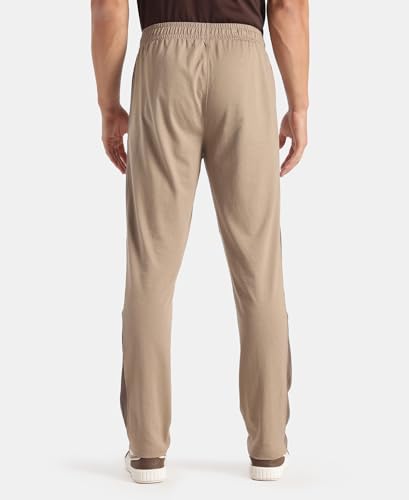 Image of Jockey AM75 Men Super Combed Cotton Rich Slim Fit Trackpant with Zipper Media Pocket