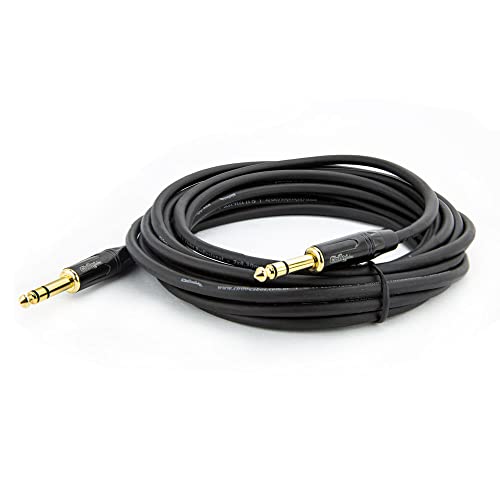Cabo P10 para P10 Estereo Profissional - Preto 30 Metros