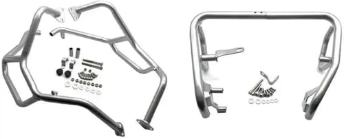 �I�[�g�o�C�̃G���W���K�[�h �p��BMW F650GS F700GS F800GS 2008-2018 �p �I�[�g�o�C�p�o���p�[�v���e�N�^�[ �p�̃G���W���K�[�h �N���b�V���o�[((Full Set)silver)