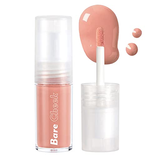 Lightweight Breathable Liquid Blush, Liquid Blush Makeup, Matte Soft Cream Blush Makeup For Eyes, Lips & Cheeks, Weightless, Long-Wearing, Natural-Looking, Dewy Finish(01# Cream Peach)