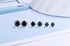 Bo Win 6 Paare Damen Herren Ohrringe 925 Silber Ohrstecker Mit Zirkonia in 4, 5, 6mm - Schwarz Unisex Klein Für Mädchen #3