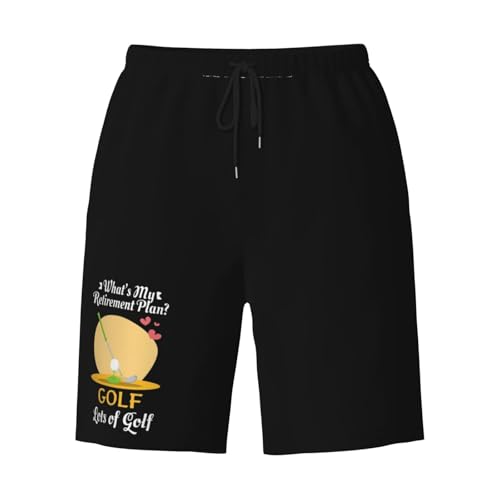 My Retirement Plan Golf Men's Quick-Dry Board Shorts 7" - Swim Trunks Summer Hawaii Beach3