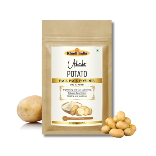 Image of Utkristh Khadi Potato Face Pack Powder 100 gm | Pure & Ayurvedic | For | Deep Cleansing for Glowing Skin | All Skin Types