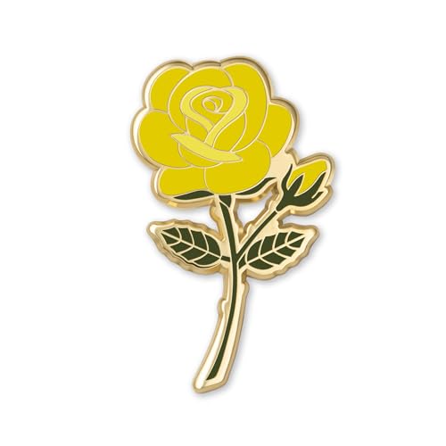 Image of Rose Enamel Pins June Birth Month Flower Elegant Lapel & Brooch, Perfect for Bulk Gifts, Floral Lovers, Wedding Suits Birthday Gift and Flower Accessory for Floral Lovers - Great Gift Idea Rose Pin Brooch