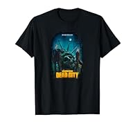 Zombie TV Show design. Introducing the Dead City Key Art design, a must-have for fans of post-apocalyptic worlds and urban decay. Step into the dystopian landscape and showcase your unique sense of style with this edgy and captivating merch. Official...