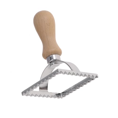 GRADENEVE Cortador de Galletas Rectangular Acero Inoxidable Molde Grabado con Mango de Madera para Repostería y Pastelería Utensilio Práctico para Cortar Bizcochos y Crear Formas