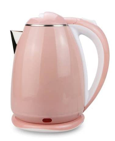 EVK Premium PINK Electric Kettle Large | 1.8L Double Wall 100% Stainless Steel BPA-Free | 1500 Watt Fast Boiling Dry-Boil & Overheating Protection