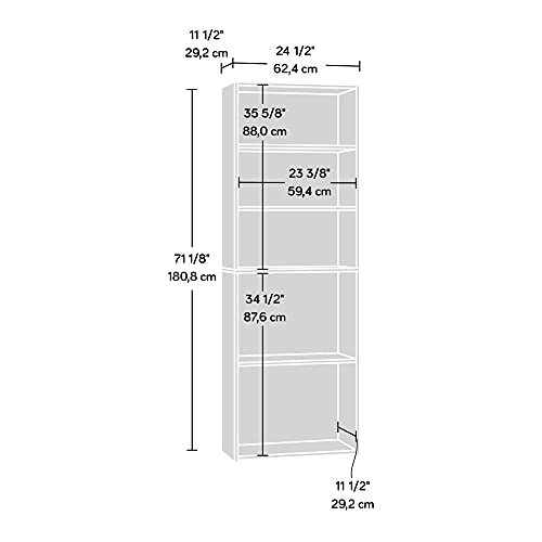 Sauder 415542 Beginnings 5 Bookcase/Book Shelf, L: 24.57 Inch X W: 11.50 Inch X H: 71.18", Soft White thumb #2