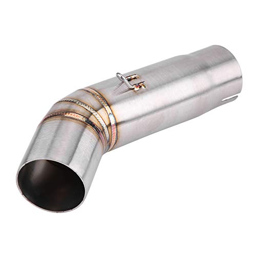 Qiilu Motorcycle Full Exhaust System Vent Middle Pipe Connect for für GSX- R600/GSX-R750 2008