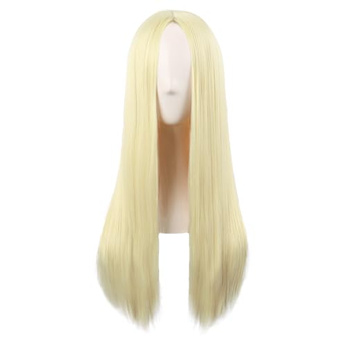 Image of MapofBeauty 28 Inch Women Special Long Straight Synthetic Wig (Light Gold) | 70 cm Wig