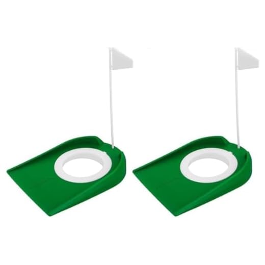 2 Pack Golf Putting Cup with Flag, Portable Golf Training Aid for Practice at Home or Outdoors