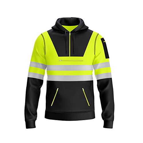 Sweat à capuche réfléchissant homme idéal pour les chantiers