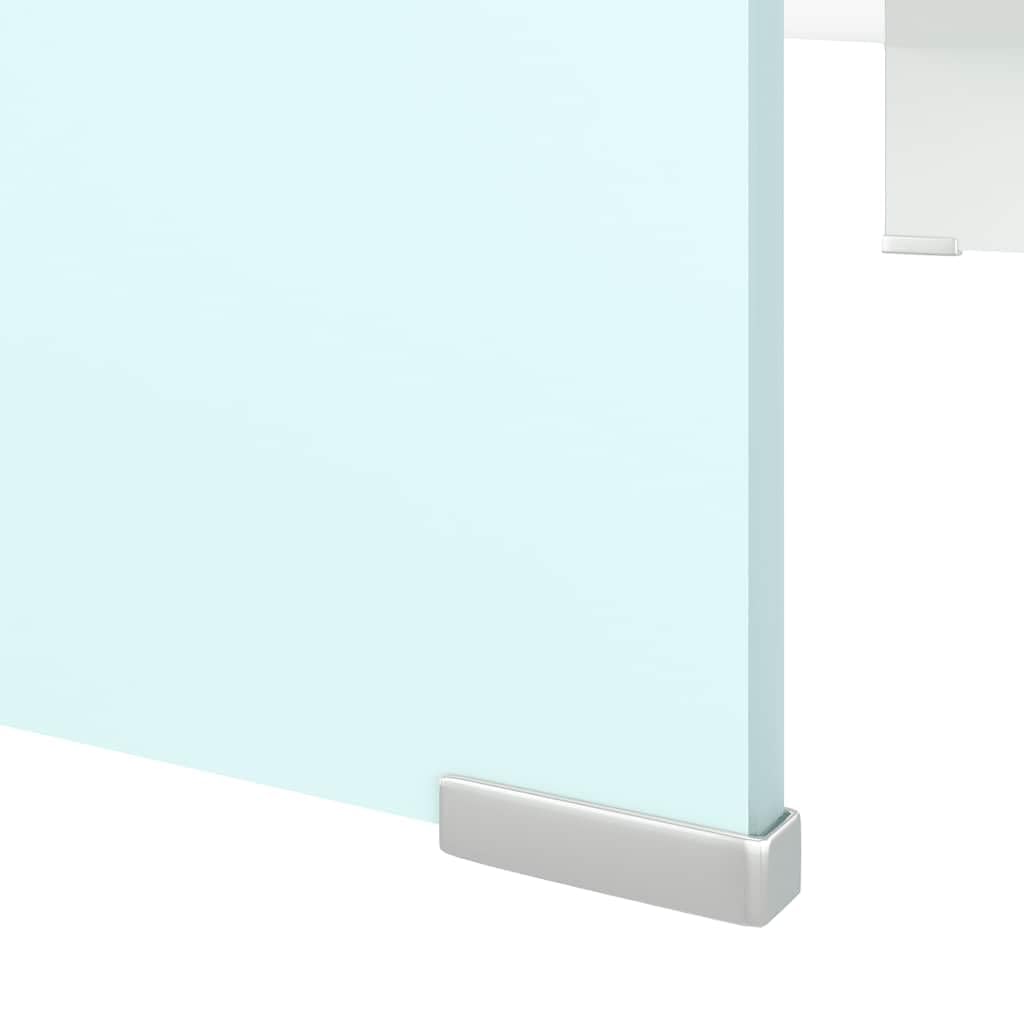 Leasha Rehausseur Écran PC Bureau, Réhausseur d'Écran Support de Moniteur 90x30x13 cm verre vert