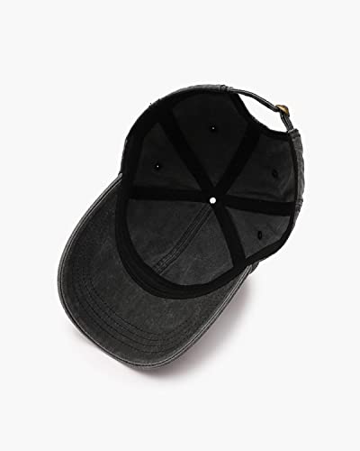 Gorra de béisbol denim con letra R ajustable unisex miniatura 5
