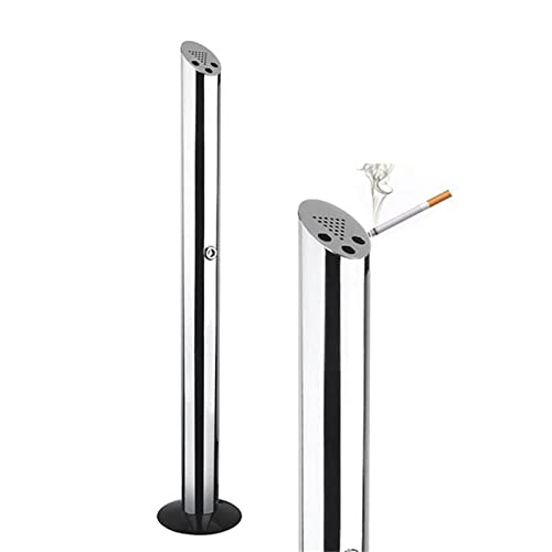 Cendrier sur pied modèle colonne extérieur autoportant avec sable