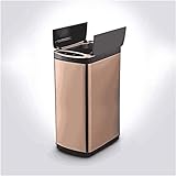 El cuerpo de la lata de acero inoxidable es a prueba de huellas dactilares, resistente a las manchas y fácil de limpiar.Tiene un diseño moderno y elegante que queda genial en la cocina o la oficina y complementa cualquier decoración.