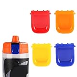 4pcs Replacement Lid Clips for Gatorade GX, Plastic Bottle Clamps Reliable Bottle Mouth Fastener Bottle Clasps Buckle Compatible with Gatorade 30oz GX Bottle(Red, Orange, Blue, Yellow)