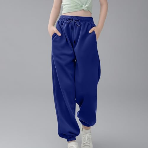 Moonker Teen Girls Baggy Sweatpants Stretchy Wide Leg Drawstin Elastic Wasit Jogging Trousers Daily Kids2