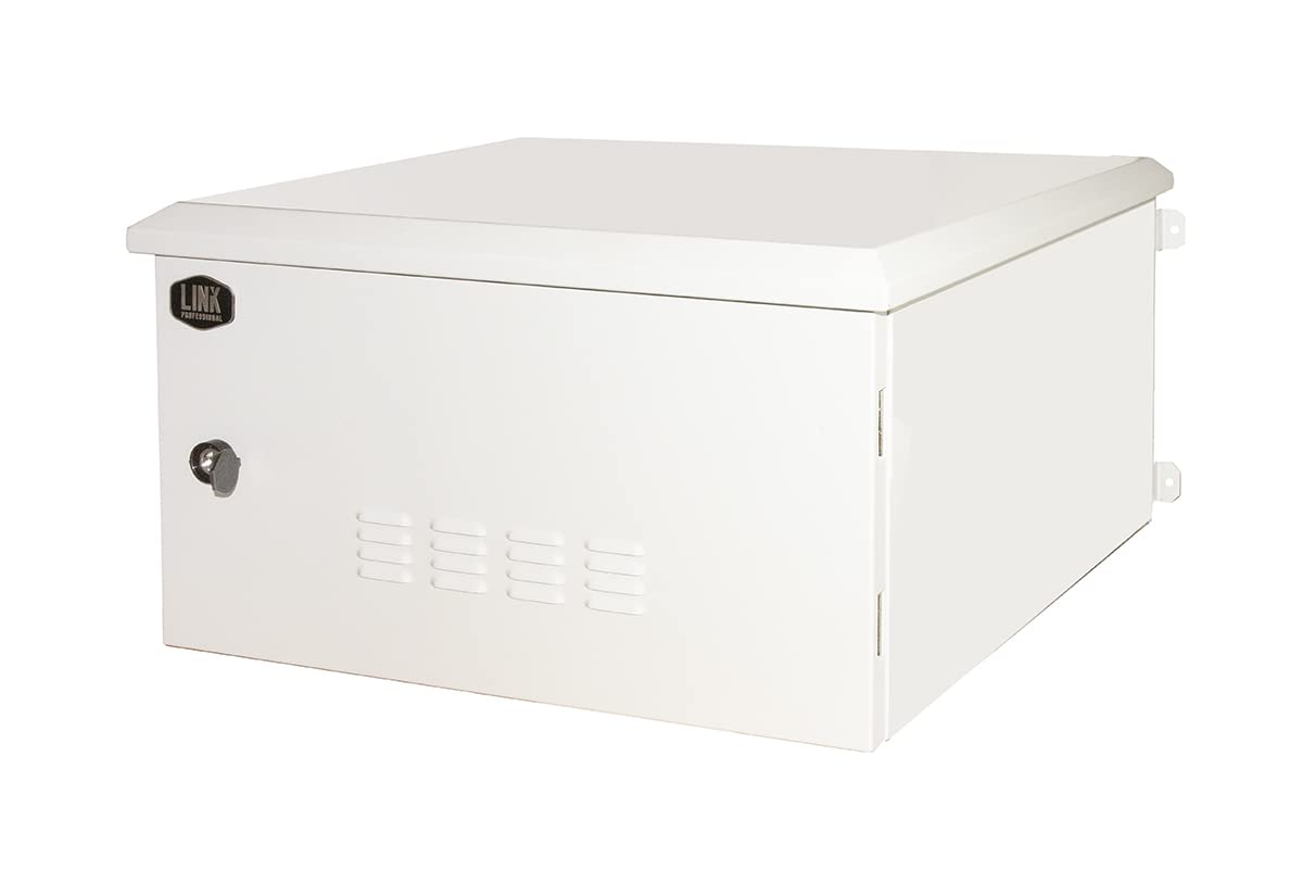 LINK LK190660IP Armoire Rack 19 Pouces 6U pour réseaux d'extérieur Classe Protection Ip55, Gris Clair, 600 x 600 x 333 mm