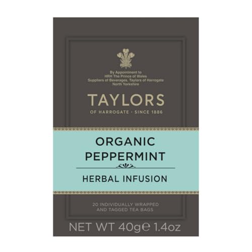 Taylors of Harrogate Organic Peppermint Herbal Tea, 20 Teabags