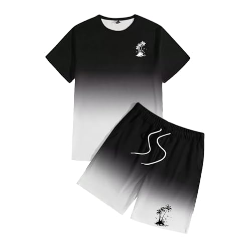 Ropa de verano para hombre: conjunto informal de playa con camisa corta de estilo tropical 2