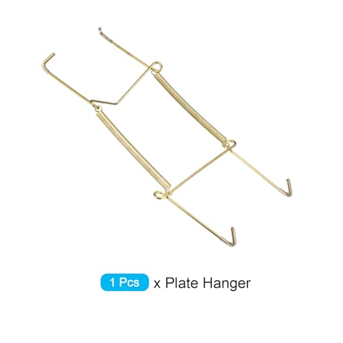 Image of METALLIXITY Plate Hanger (8 Inch), Stainless Steel U Type Invisible Wall Hook with Tip Protectors - for Decorative Plates, China, Plates, Zinc Plated