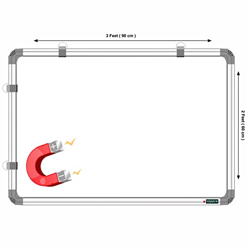 Image of YAJNAS 59x89 CM (Magnetic) White Board, Dry Erase Premium Melamine Magnetic White Board for Home, Office & School (59x89 CM, Pack of 1)