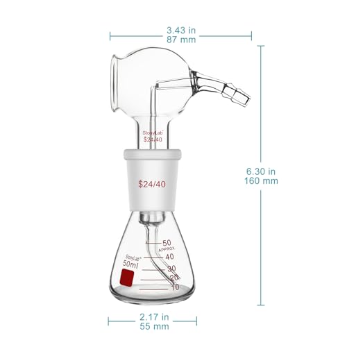 Botella rociadora de vidrio de laboratorio stonylab 50ml con atomizador para placas TLC 2