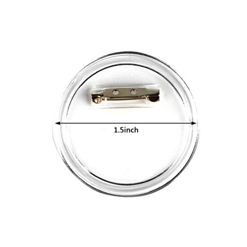 50Pcs 1.5 inch Acrylic Design Button Badge Clear Button Pin Badges Kit for DIY Crafts and Children's Paper Craft Activities and More