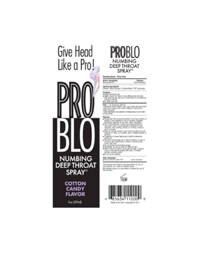 Image of Little Genie ProBlo Cotton Candy Flavored Deep Throat Numbing Spray, 1 oz