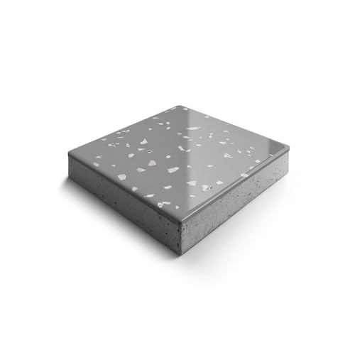 Epoxy Floor Kit for Concrete - USA Made - 2X Thicker, Industrial Grade, Residential & Commercial. 300-400 sq ft or 600 sq ft Kits. Many Styles (Medium Gray with Soapstone Marble Flake, 600 ft²)
