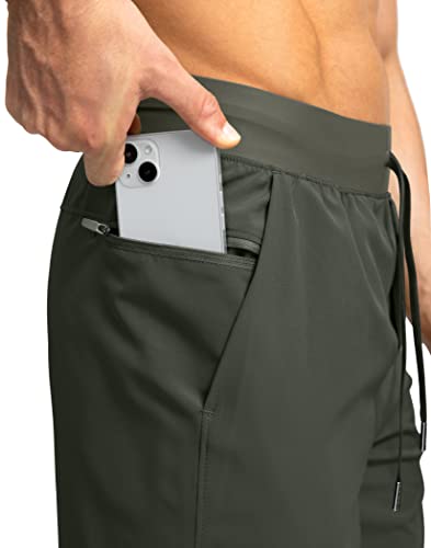 Image of Soothfeel Men's Running Shorts with Zipper Pockets 9 inch / 7 inch / 5 inch Quick Dry Eight Basketball Gym Workout Athletic Shorts