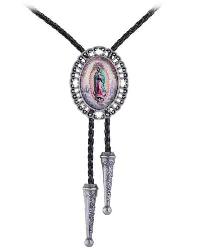 Image of Jeilwiy Bolo Tie for Men Western Cowboy Gothic Bolo Tie Necklace Halloween